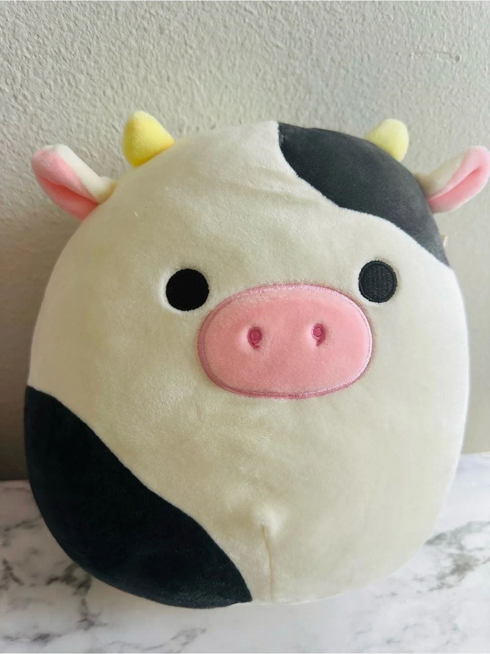 Squishmallows Connor Cow 8” Plush Kellytoy Black & White No Hang Tag